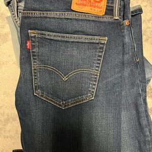 Levi's Blue Slim Straight Jeans with Signature Stitching